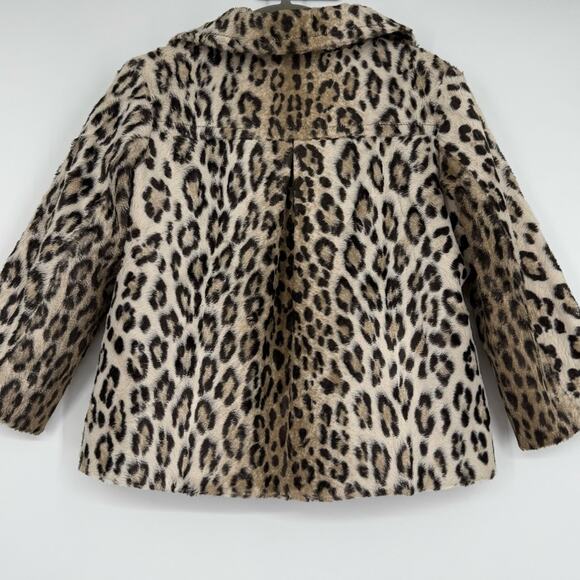 Milly Minis Girl's Animal Print Faux Fur‎ Coat Size 2 - Picture 9 of 13